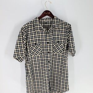 Caterpillar Plaid Flap Pockets Classic Button-Up Shirt Multicolor Size L‎